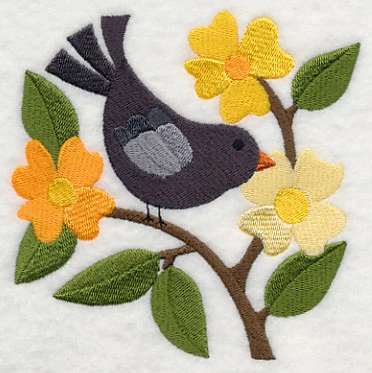 Crow in Bright Blossoms - Image 4