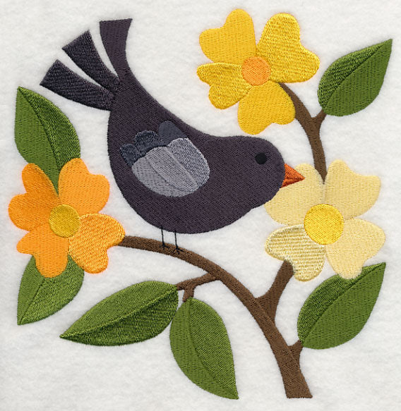 Crow in Bright Blossoms - Image 6