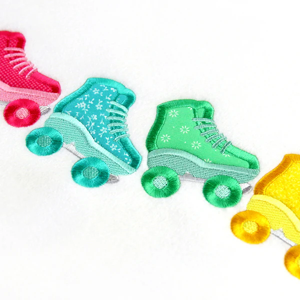 Cruisin' Roller Skate Border (Applique) - Image 4