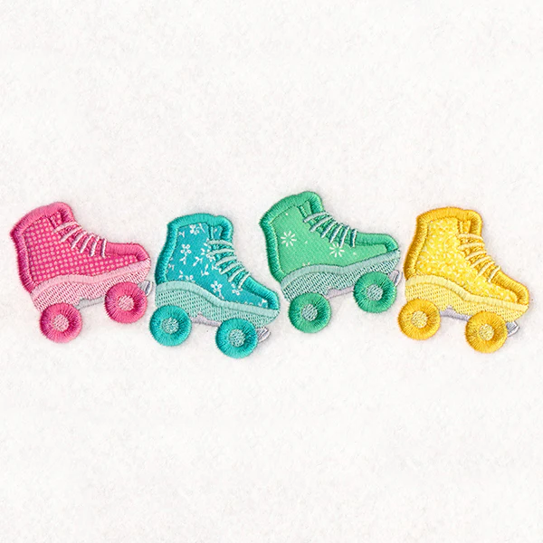 Cruisin' Roller Skate Border (Applique) - Image 5
