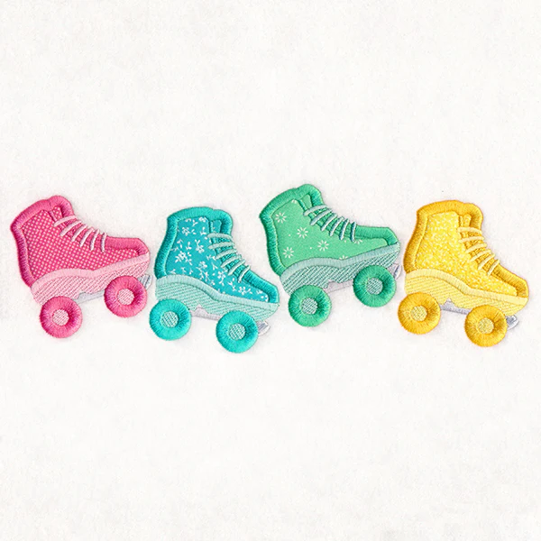 Cruisin' Roller Skate Border (Applique) - Image 9