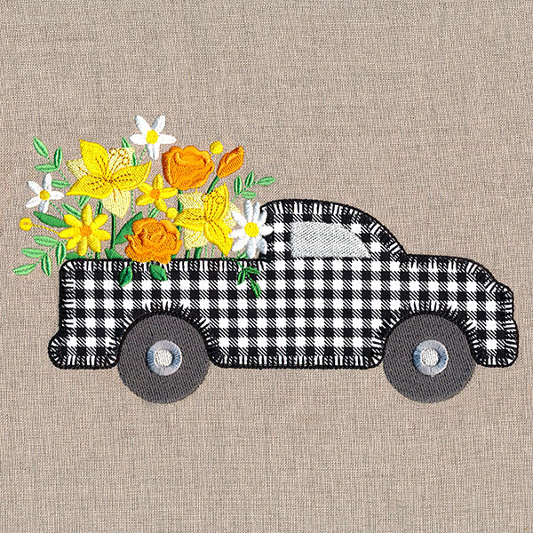Cruising Floral Retro Truck (Heirloom Applique) - Image 5