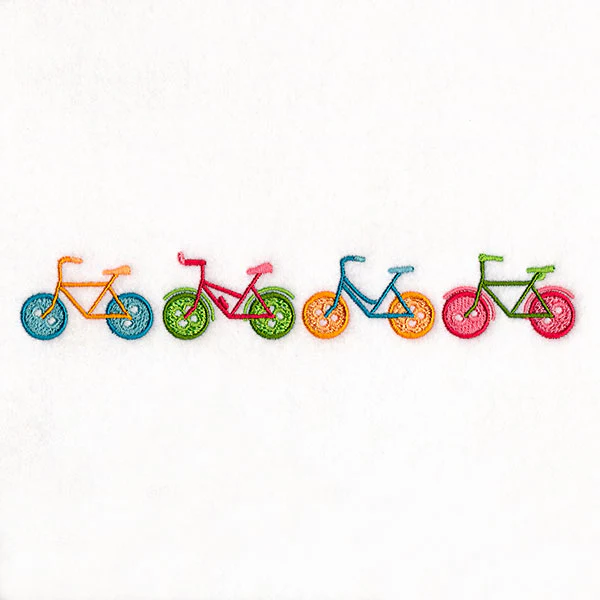 Cruising on Buttons Bicycle Border - Image 4
