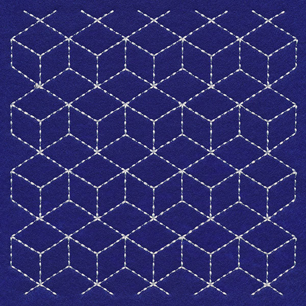 Cubists Paradise Sashiko Quilting Square - Image 2