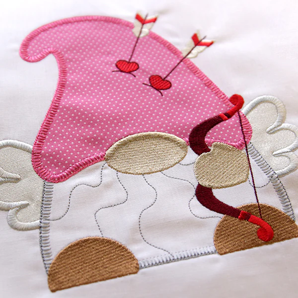Cupid for Valentine's Day Gnome (Heirloom Applique) - Image 2