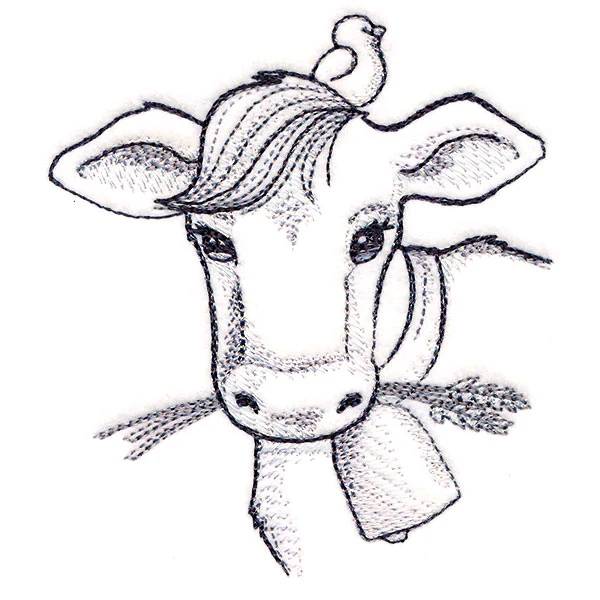 Cute Cow Etching - Image 4