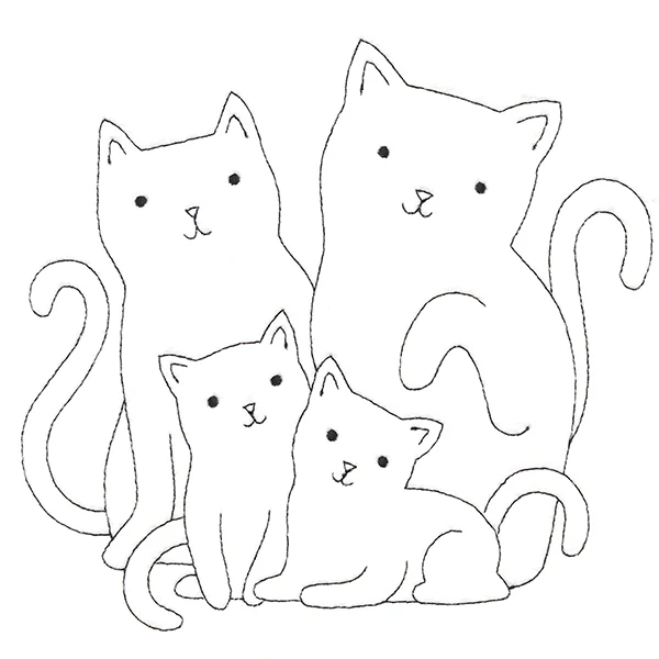Cute Kitty Family