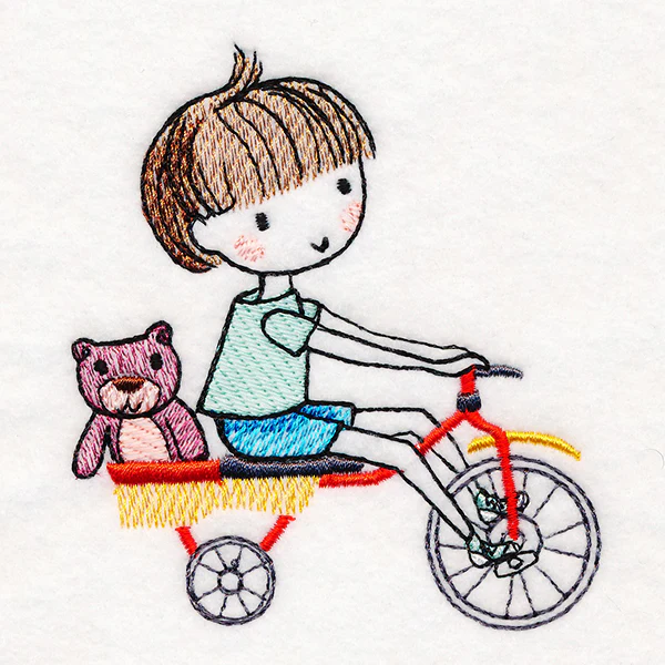 Cycling Little Brother & Teddy - Image 2