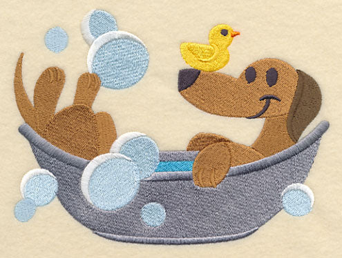 Dachshund in a Tub - Image 3