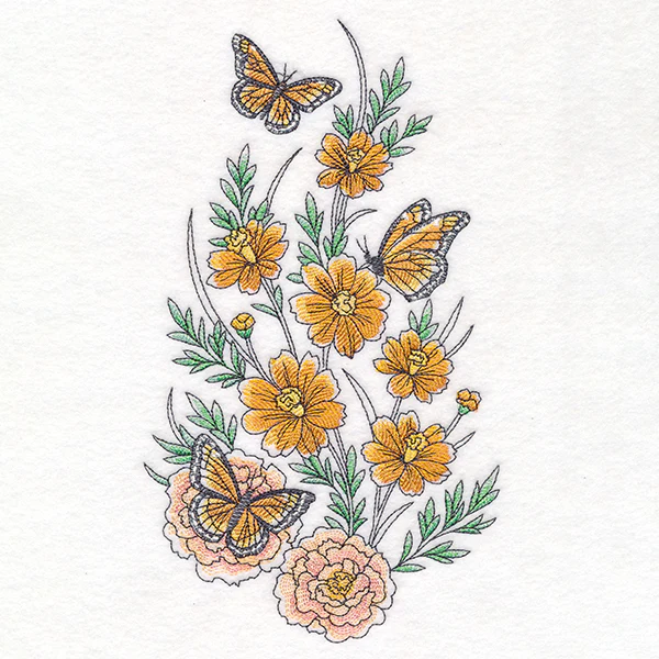Daffodils & Monarchs Garden Spray - Image 2