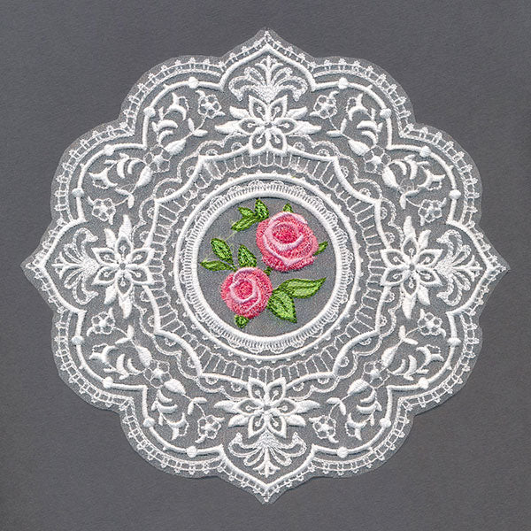 Dainty as Can Be Rose Doily (Organza) - Image 3