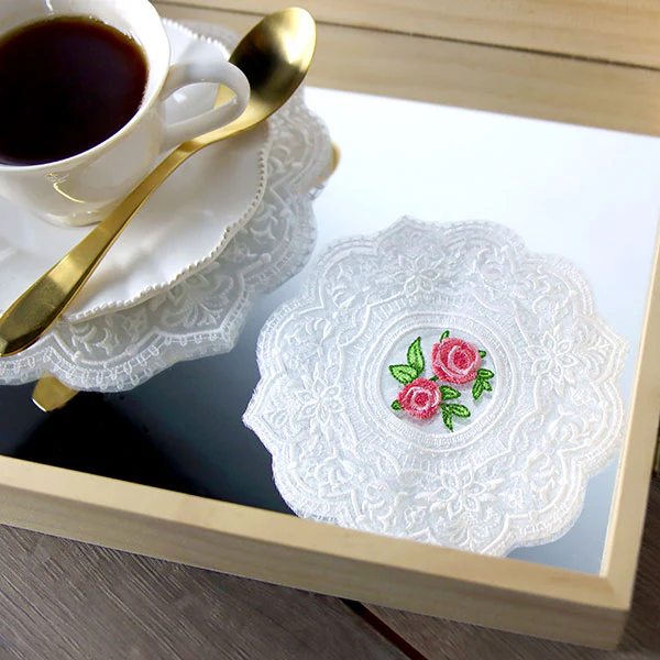 Dainty as Can Be Rose Doily (Organza) - Image 6