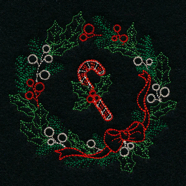 Dainty Candy Cane Wreath (Vintage) - Image 5