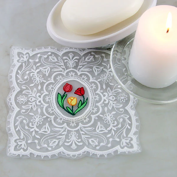 Dainty Tulips Doily (Organza) - Image 8