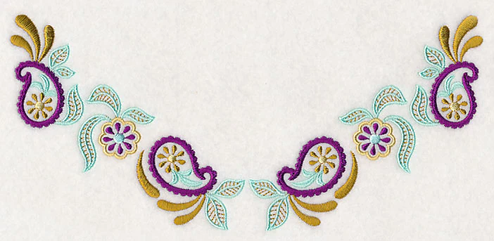 Daisy Paisley Neckline (V-Neck)