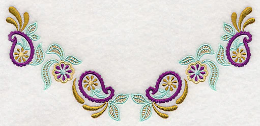 Daisy Paisley Neckline (V-Neck) - Image 2
