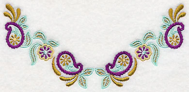 Daisy Paisley Neckline (V-Neck) - Image 3
