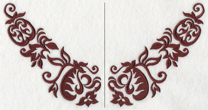 Damask Pumpkins Neckline (V-Neck) (Split) - Image 4