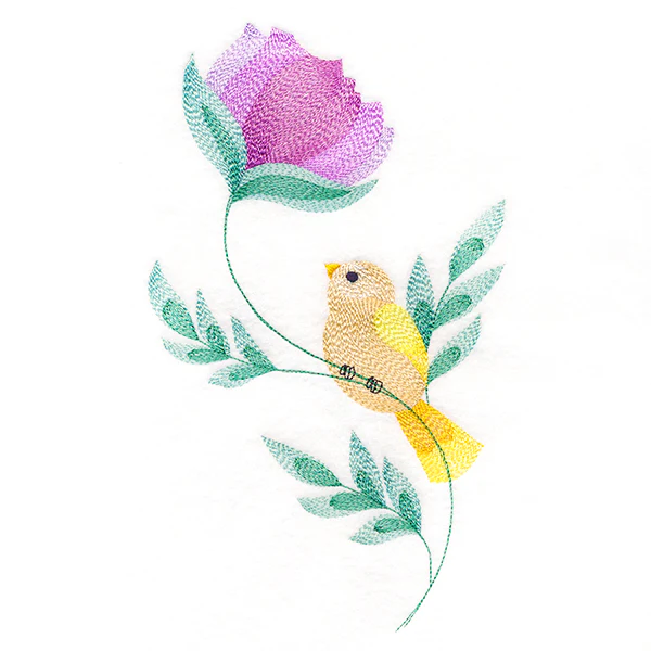 Darling Bird Perched on Petals - Image 2