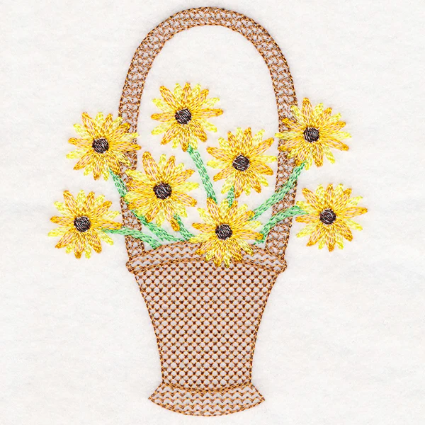 Darling Daisies Flower Basket - Image 4