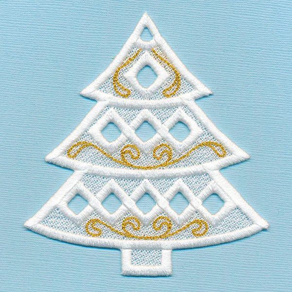Dazzling Christmas Tree Ornament (Lace) - Image 2