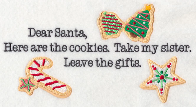 Dear Santa with Christmas Cookies (Sister) - Image 3