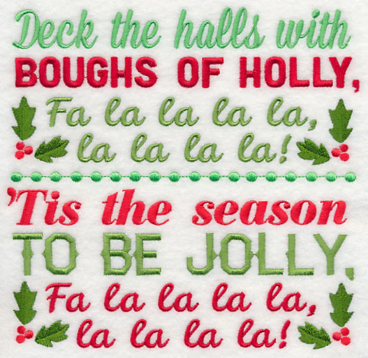 Deck the Halls Carol Square - Image 2