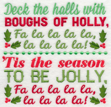 Deck the Halls Carol Square - Image 3
