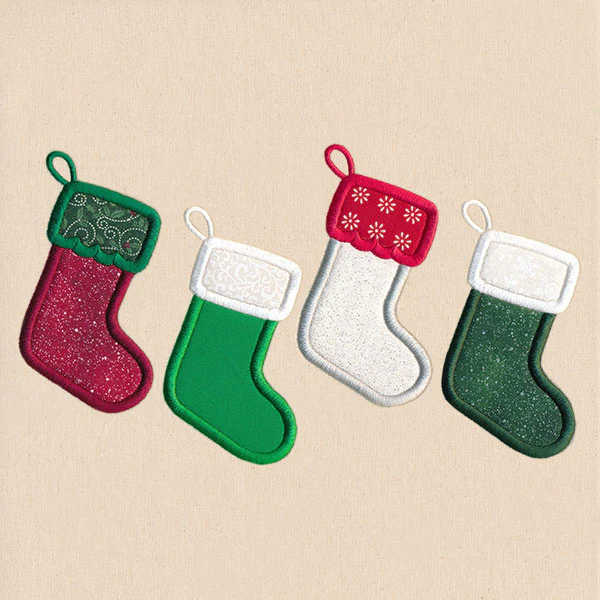 Deck the Halls Christmas Stocking Border (Applique) - Image 4