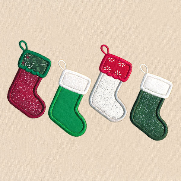 Deck the Halls Christmas Stocking Border (Applique) - Image 5