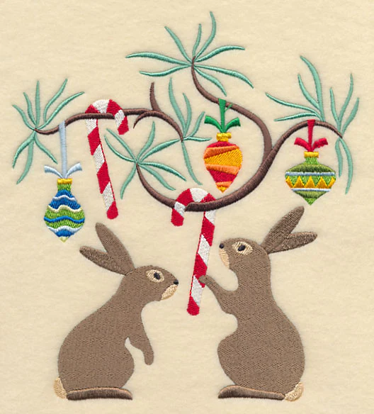 Deck the Halls with Christmas Rabbits - Image 4