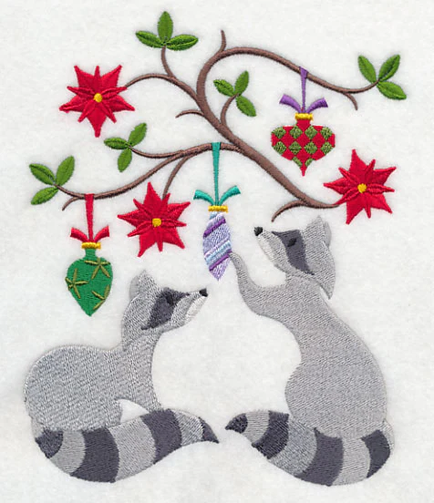 Deck the Halls with Christmas Raccoons - Image 2