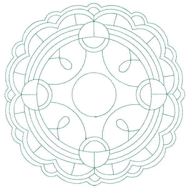 Decorative Quilting Backdrop Circle 1 (Double Run)