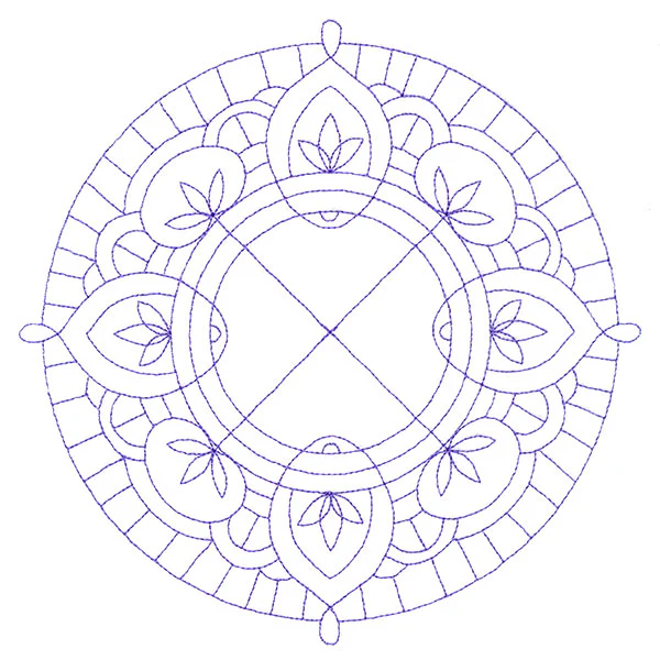 Decorative Quilting Backdrop Circle 2 (Double Run)