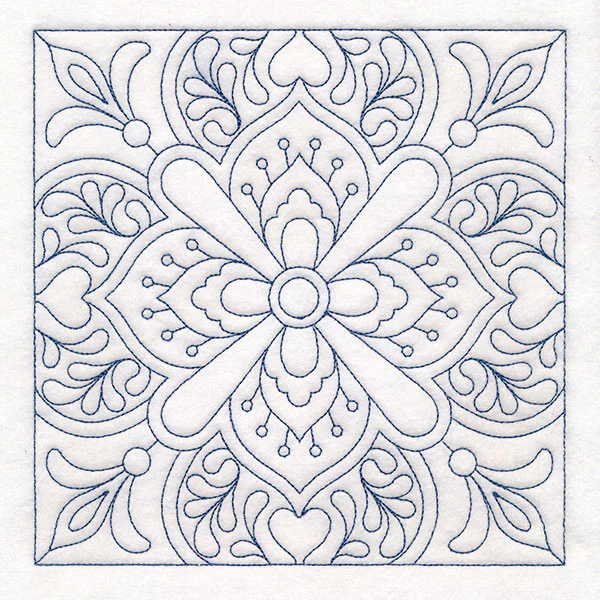 Decorative Relief Quilting Square (Double Run)