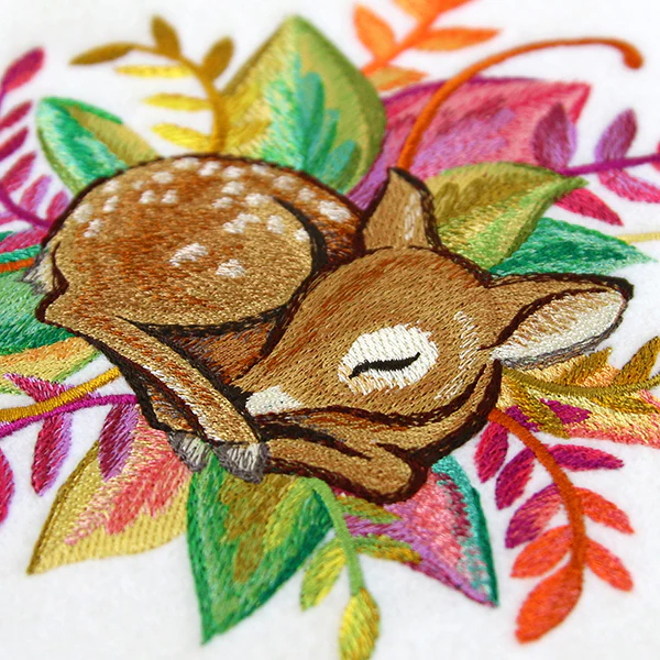Deer and Leaves in Watercolor - Image 2