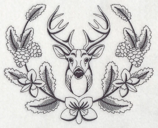 Deer Buck and Woodsy Laurel - Image 3