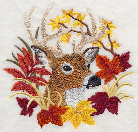 Deer in Autumn Leaves - Image 4