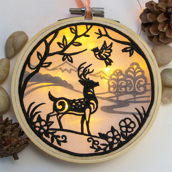Deer Shadowbox (Organza) - Image 3