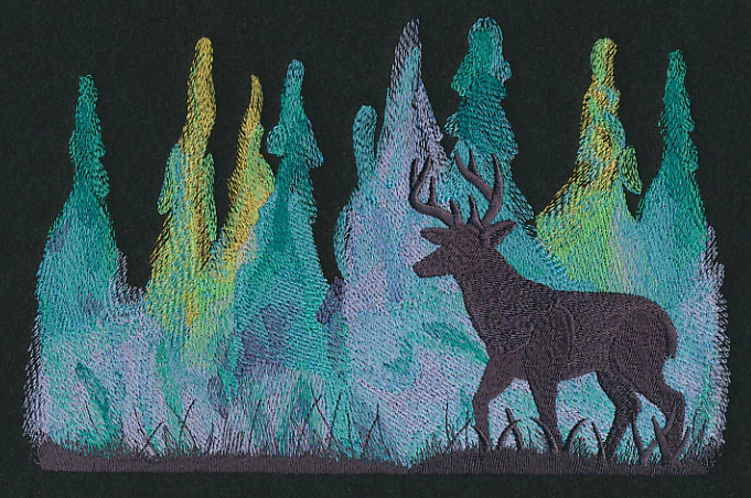 Deer Silhouette in Watercolor - Image 2