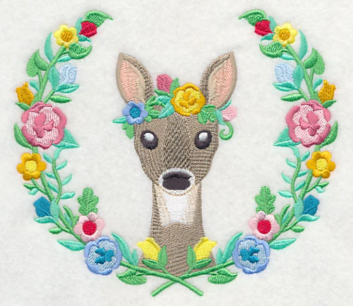 Deer with Floral Laurel - Image 2