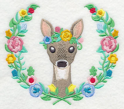 Deer with Floral Laurel - Image 3