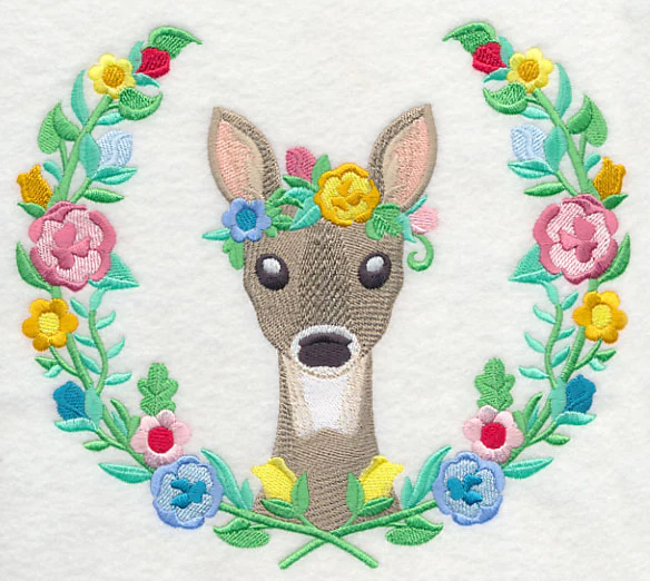 Deer with Floral Laurel - Image 4