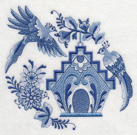 Delft Blue Birdhouse 3 - Image 3