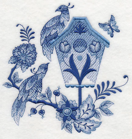 Delft Blue Birdhouse 4 - Image 3
