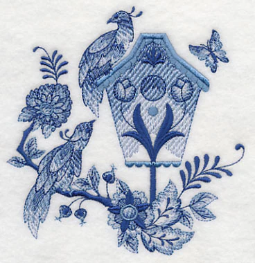 Delft Blue Birdhouse 4 - Image 4