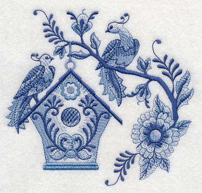 Delft Blue Birdhouse 6 - Image 3