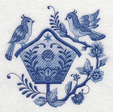 Delft Blue Birdhouse 7 - Image 4