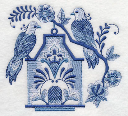 Delft Blue Birdhouse 8 - Image 3