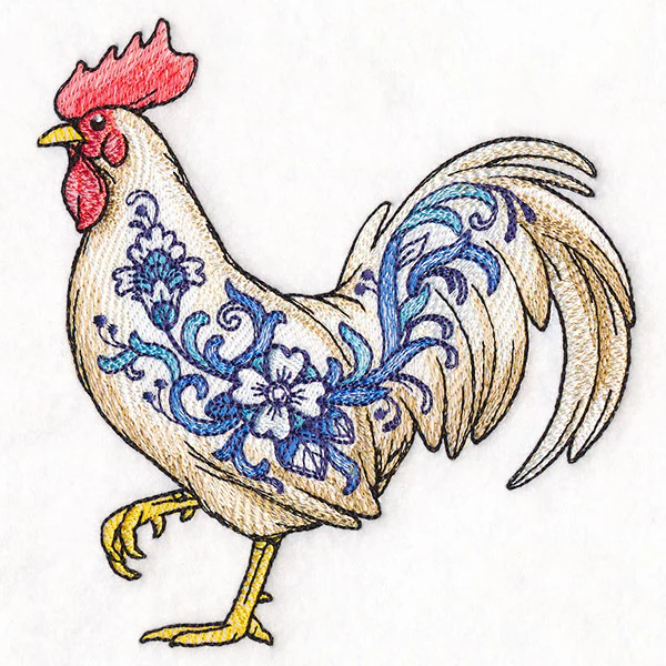 Delft Blue Country Rooster - Image 5